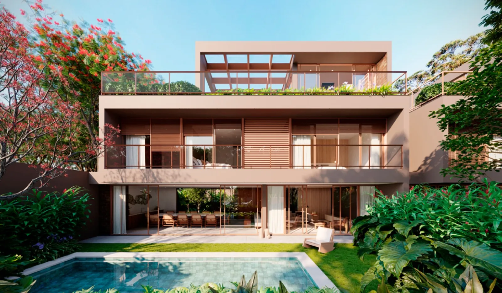 Casa Flora Badra - Fundos com piscina